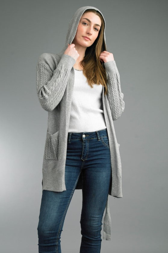 Cable Hoodie Sweater