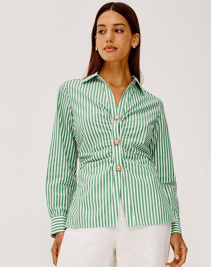 Caralyn - Emerald Stripe