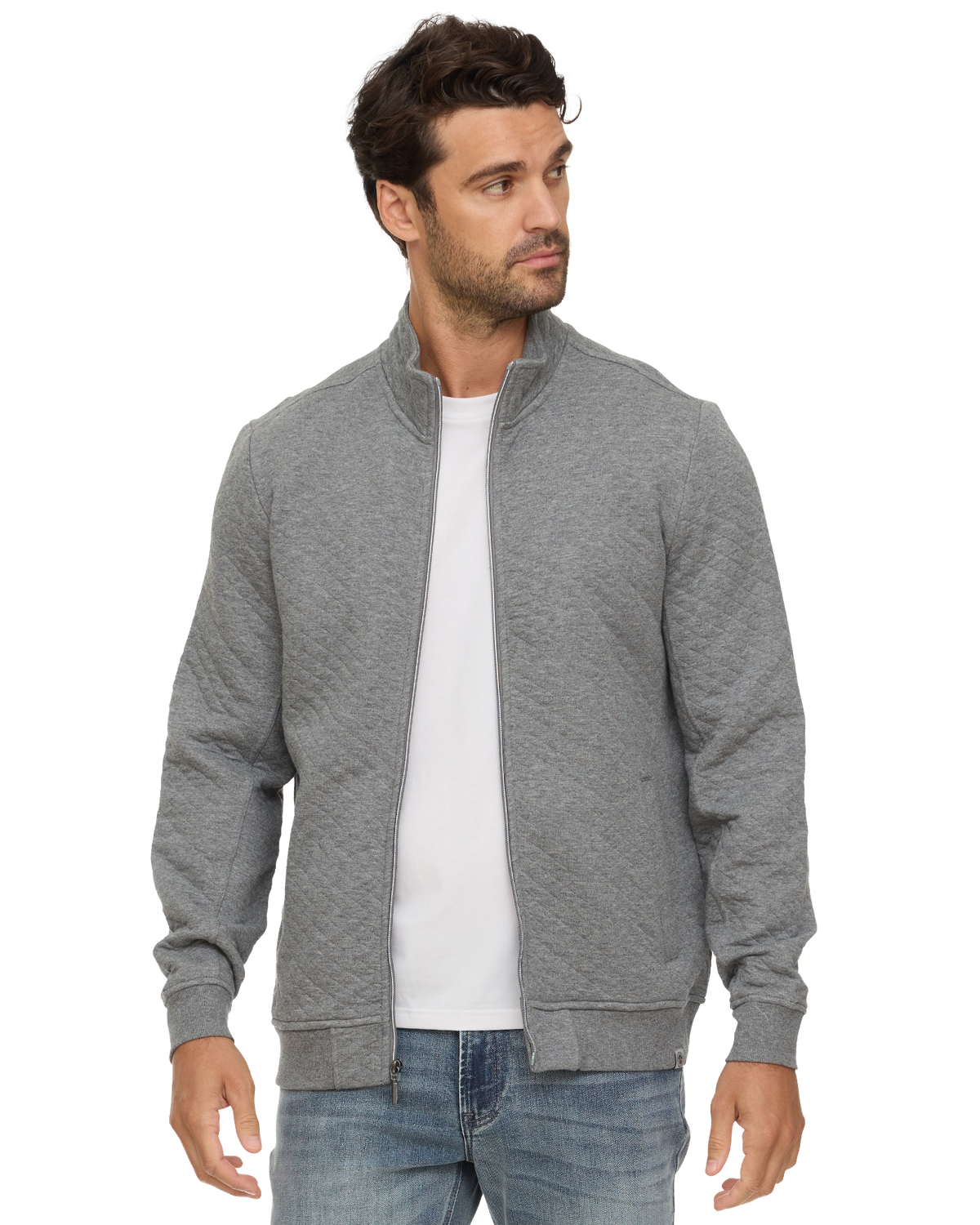 Alloway Quilted Full Zip Mock Neck