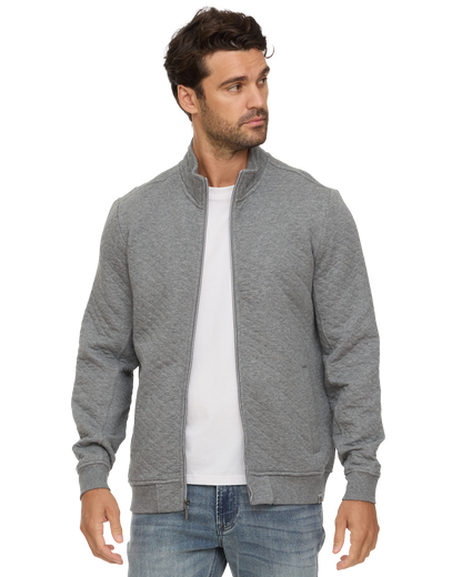 Alloway Quilted Full Zip Mock Neck