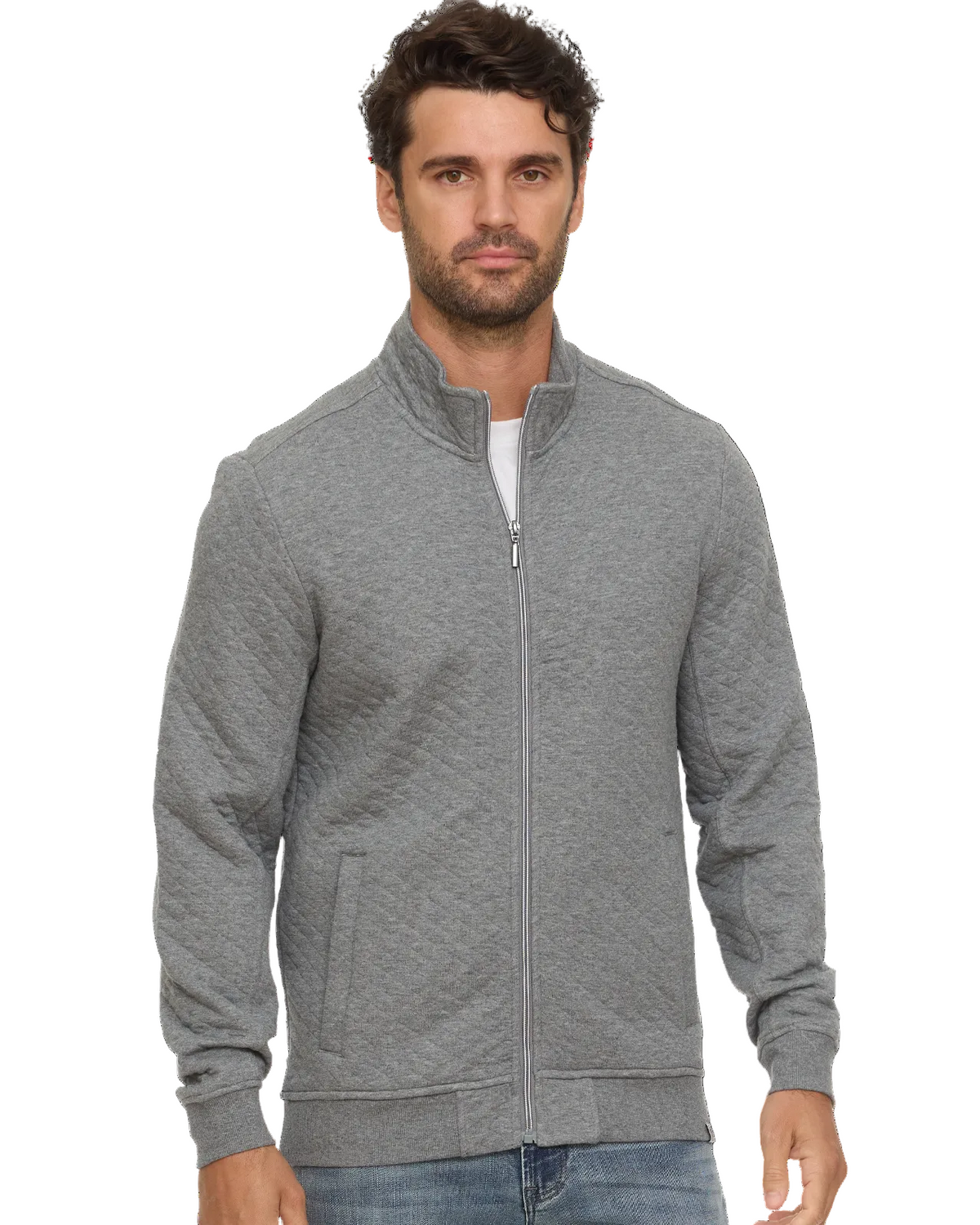 Alloway Quilted Full Zip Mock Neck
