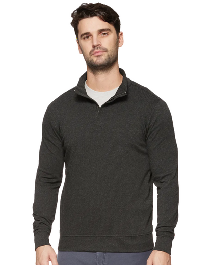 Hero Solid Twill 1/4 Zip Mock Neck