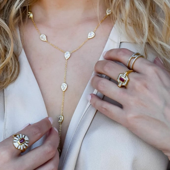 Crystal Y-Glow Necklace