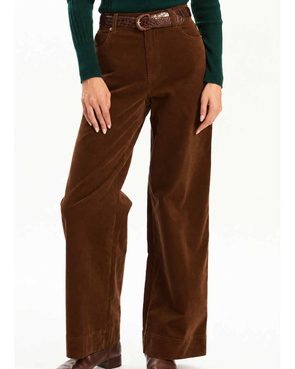 Scottie Corduroy Flare Leg Pant - Bison