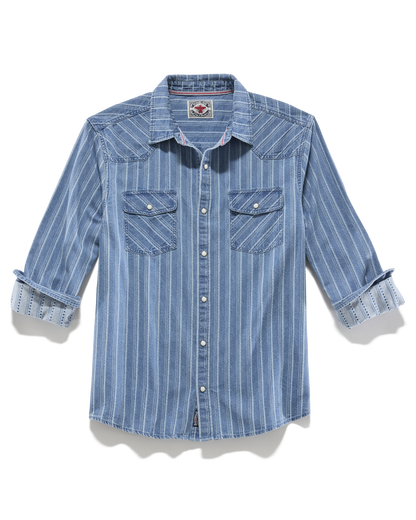Lineville LS Textured Stripe Western Shirt