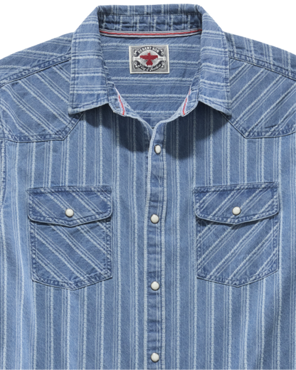 Lineville LS Textured Stripe Western Shirt