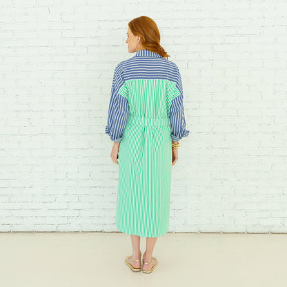 Libby Stripe Dress Navy