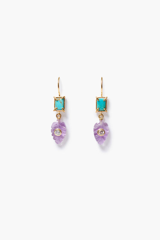 Fern Earrings Amethyst