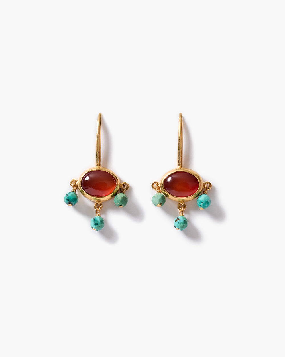 Della Drop Earrings - Carnelian