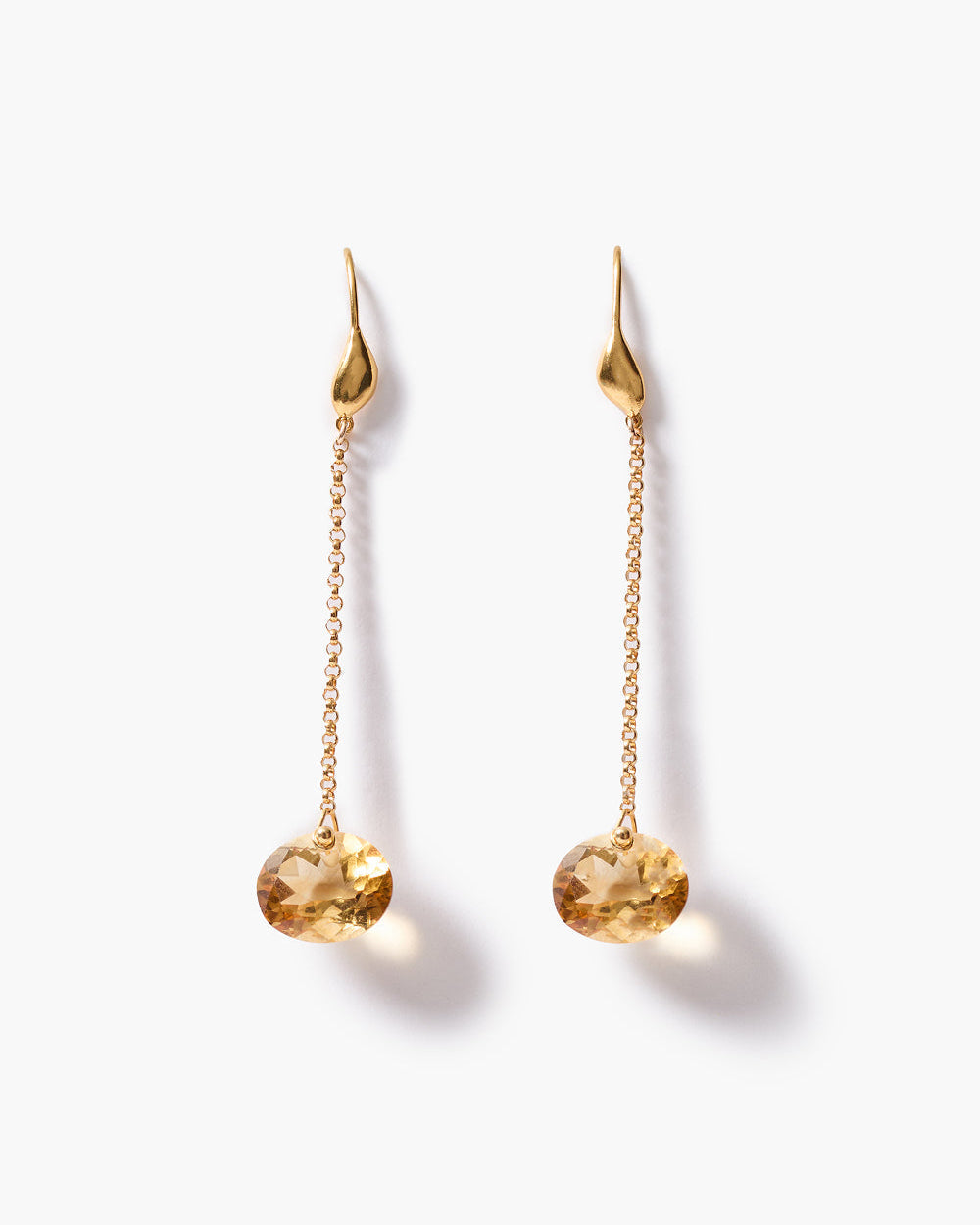 Camille Drop Earrings - Citrine