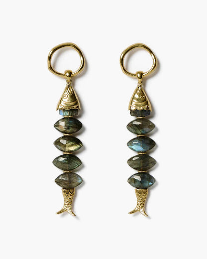 Orris Earrings Labradorite