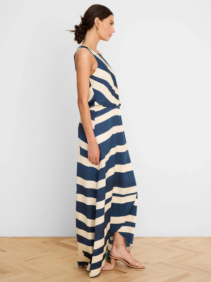 Gold Label New Horizons Vivian Dress by NIC AND ZOE, striped stretchable maxi dress woman