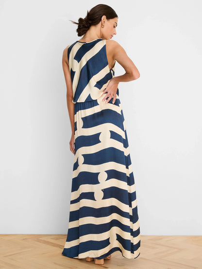 Gold Label New Horizons Vivian Dress with striped stretchable fabric by NIC AND ZOE