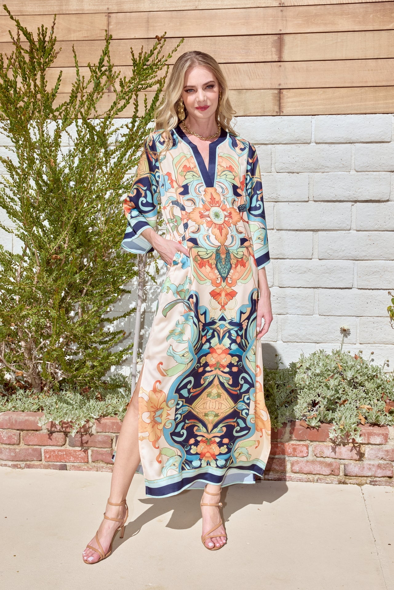 Trimmed Maxi 54" - Azure Medallion