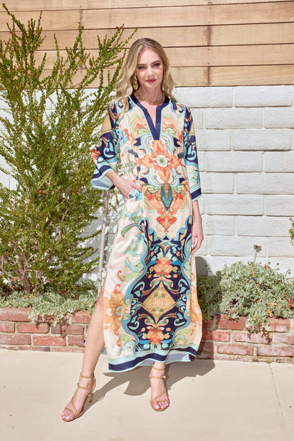 Trimmed Maxi 54" - Azure Medallion