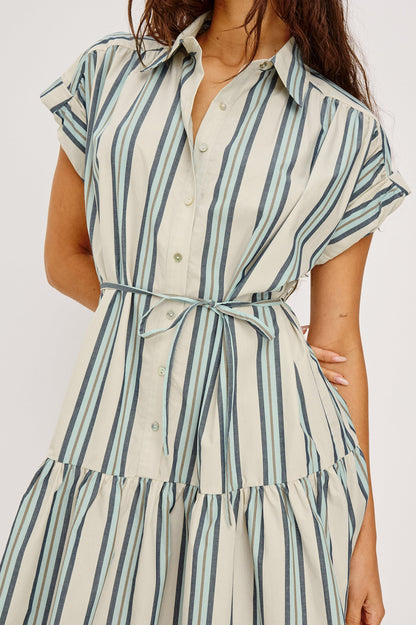 Evaline - Marsala Stripe