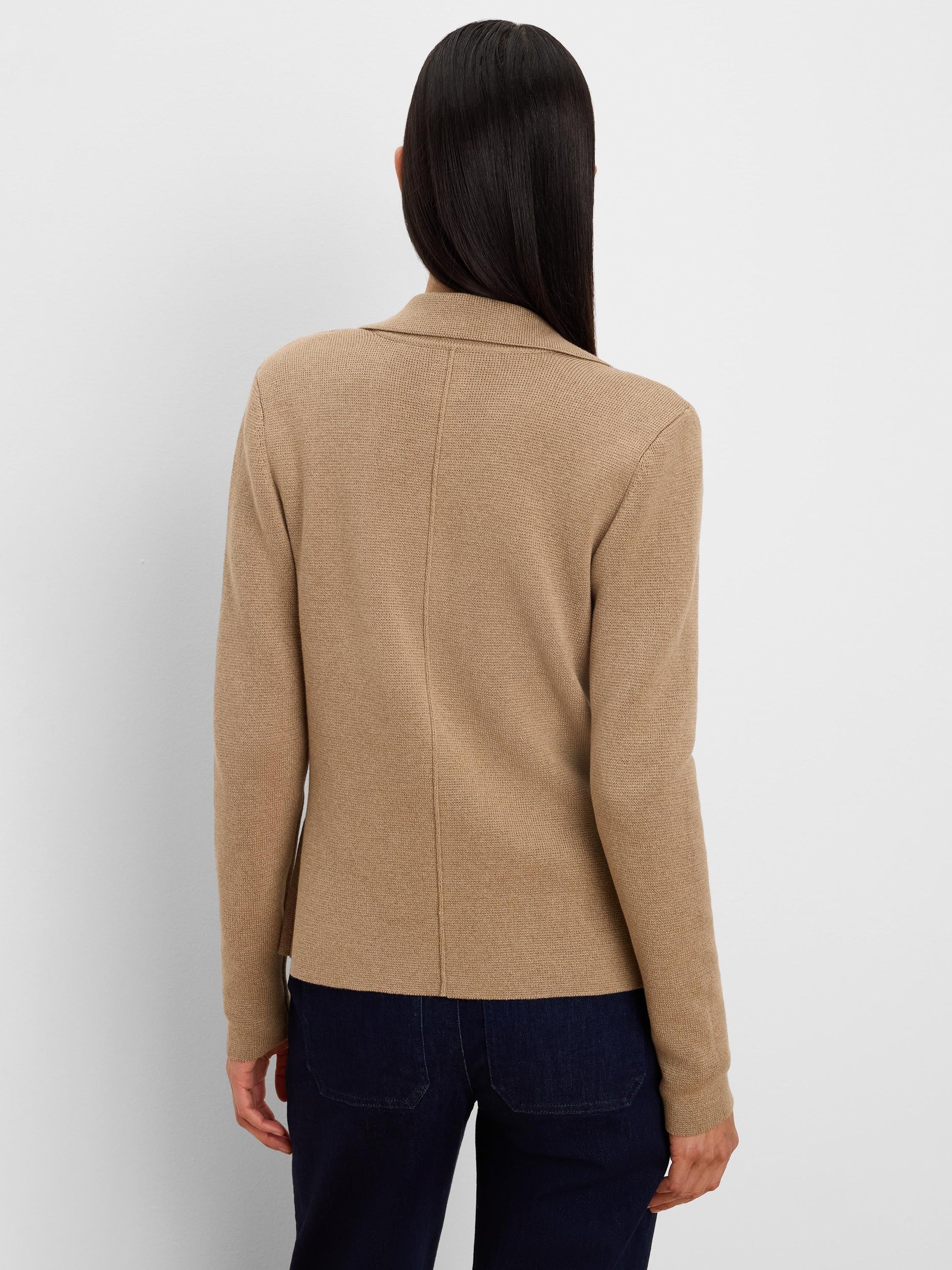 Elegant Knit Tailored Blazer in camel knit by NIC AND ZOE from Women's Jackets Nic + Zoe HCO