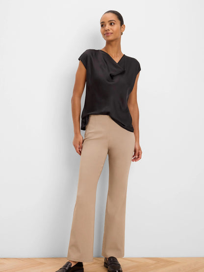 Berkeley Boot Wonderstretch Pant in beige stretch fabric by NIC AND ZOE for Women's Pants collection