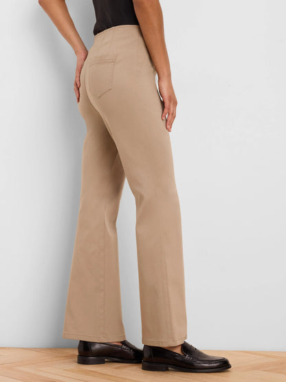 Berkeley Boot Wonderstretch Pant in beige stretch fabric by NIC AND ZOE, Women's Pants collection