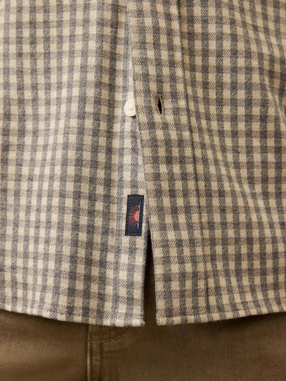 Coastline Knit Shirt - Fox Grey Gingham