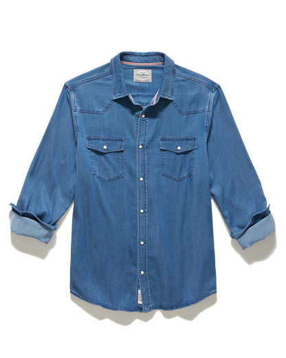 Sacramento LS Stretch Chambray Western Shirt