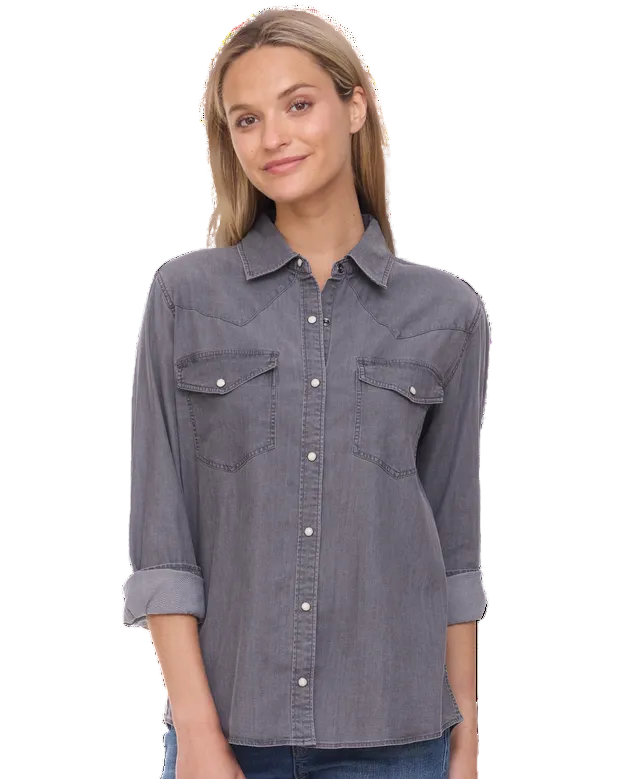 Magnolia Western Stretch Chambray Shirt