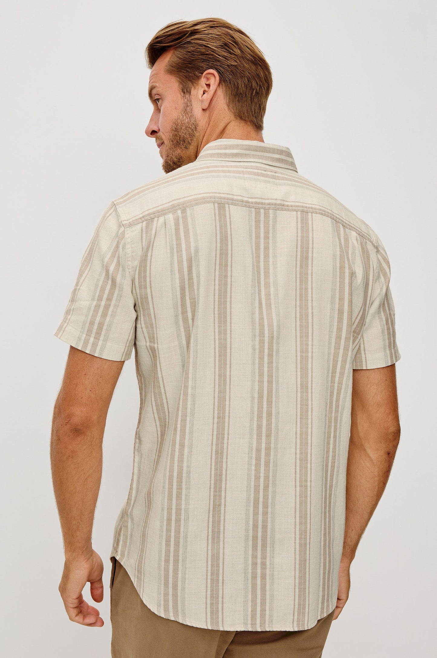 Fairfax - Heather Dune Stripe lightweight cotton short sleeve shirt by RAILS, Men's Shirts collection