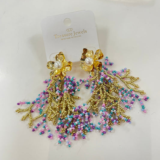 Dangle Flower Pastel Earring