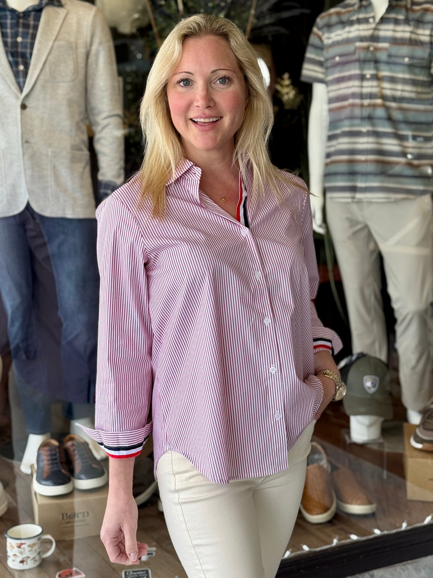 Jasmine Cotton Pinstripe Shirt