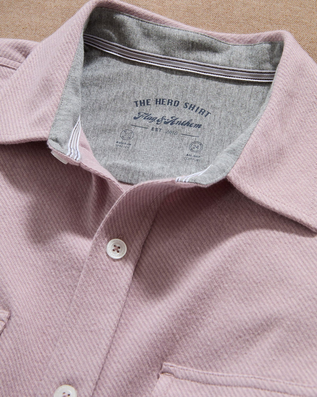Hero Solid Twill Knit Flannel Shirt