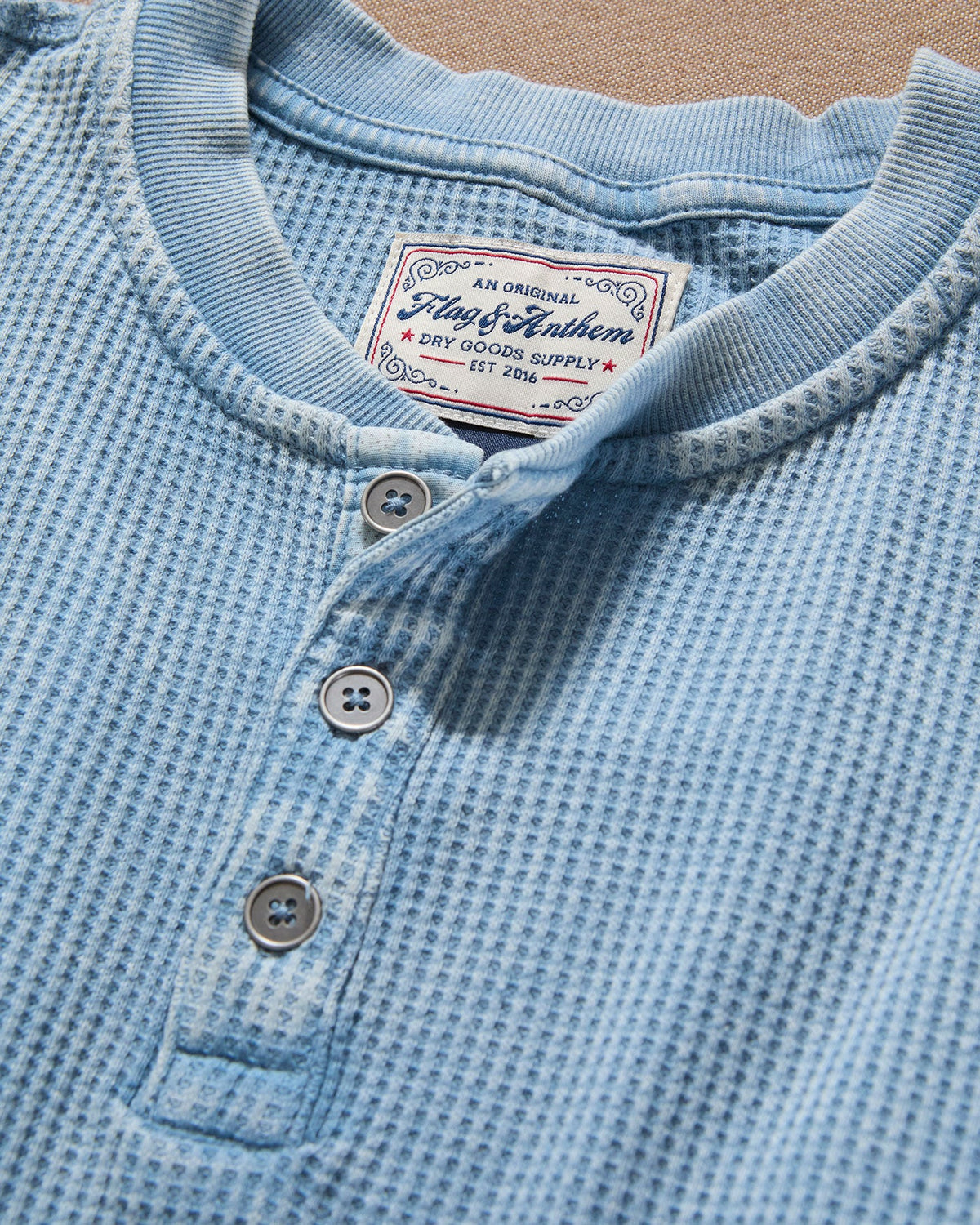 Vintage Soft Waffle Henley