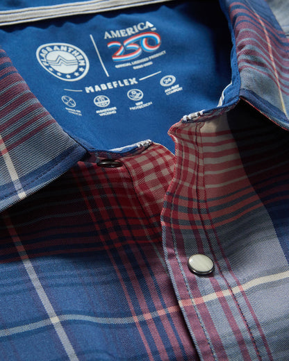 Hurst SS Outdoor Performance Western Shirt in moisture-wicking plaid by FLAG & ANTHEM