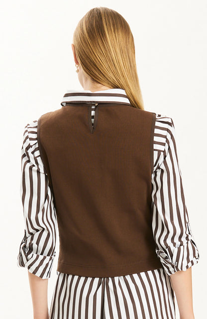 Skye Punched Vegan Leather Vest