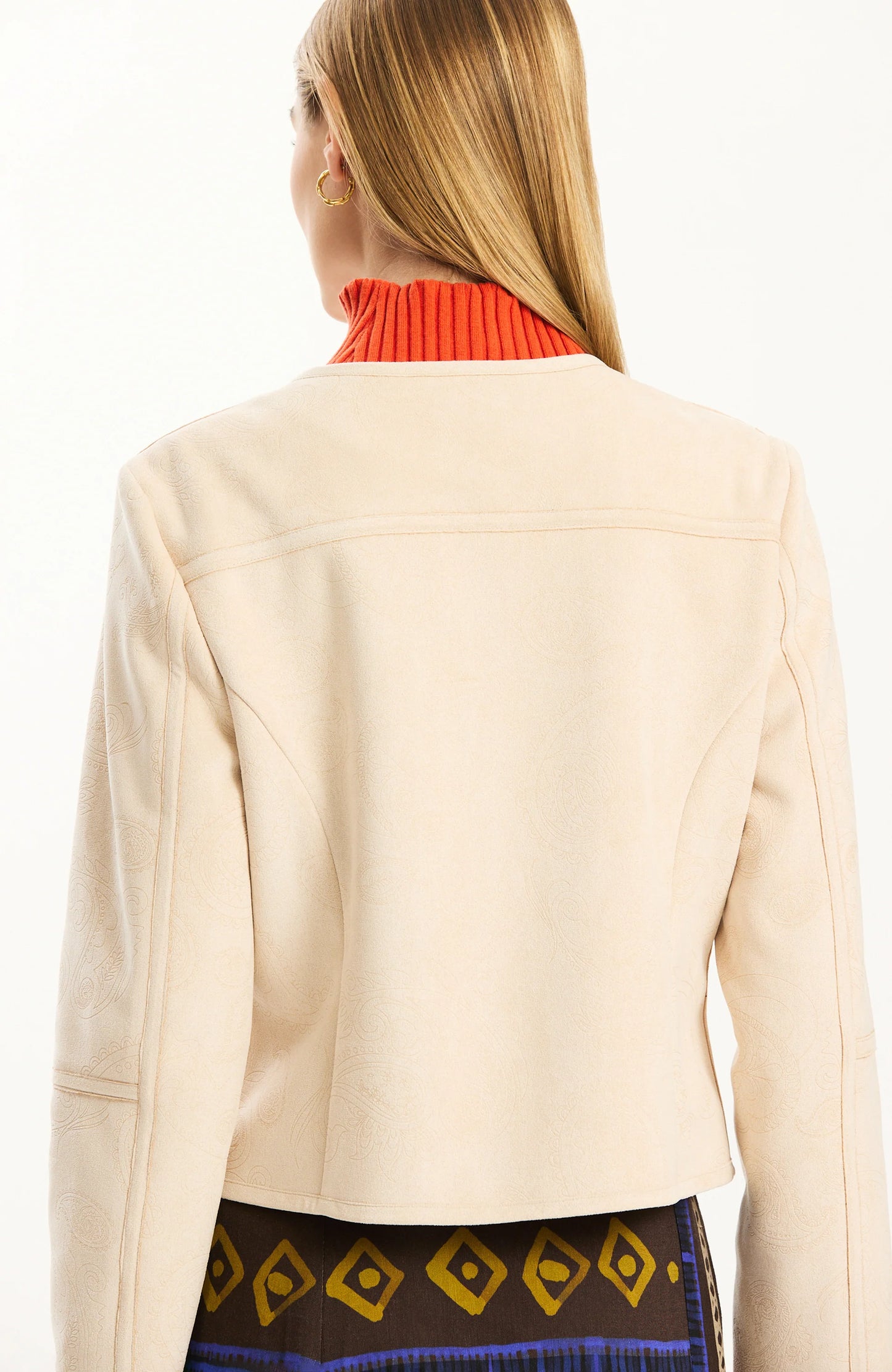 Piper Etched Paisley Suede Jacket