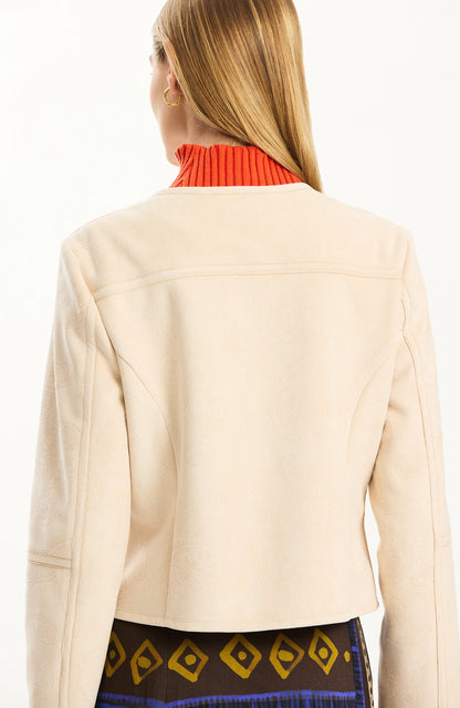 Piper Etched Paisley Suede Jacket