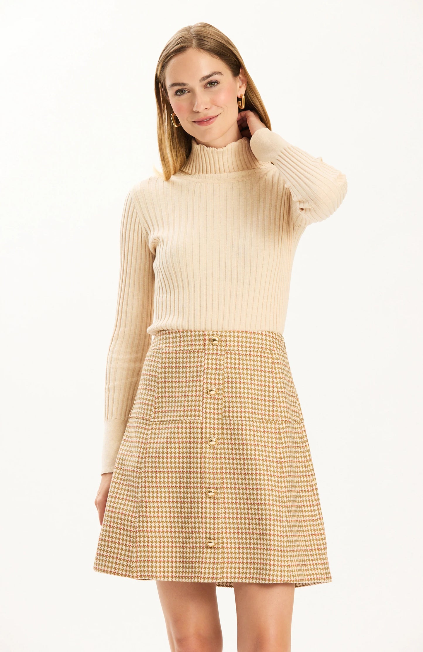 Simone Houndstooth Skirt