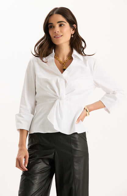 Paige Cotton Twisted Front Top