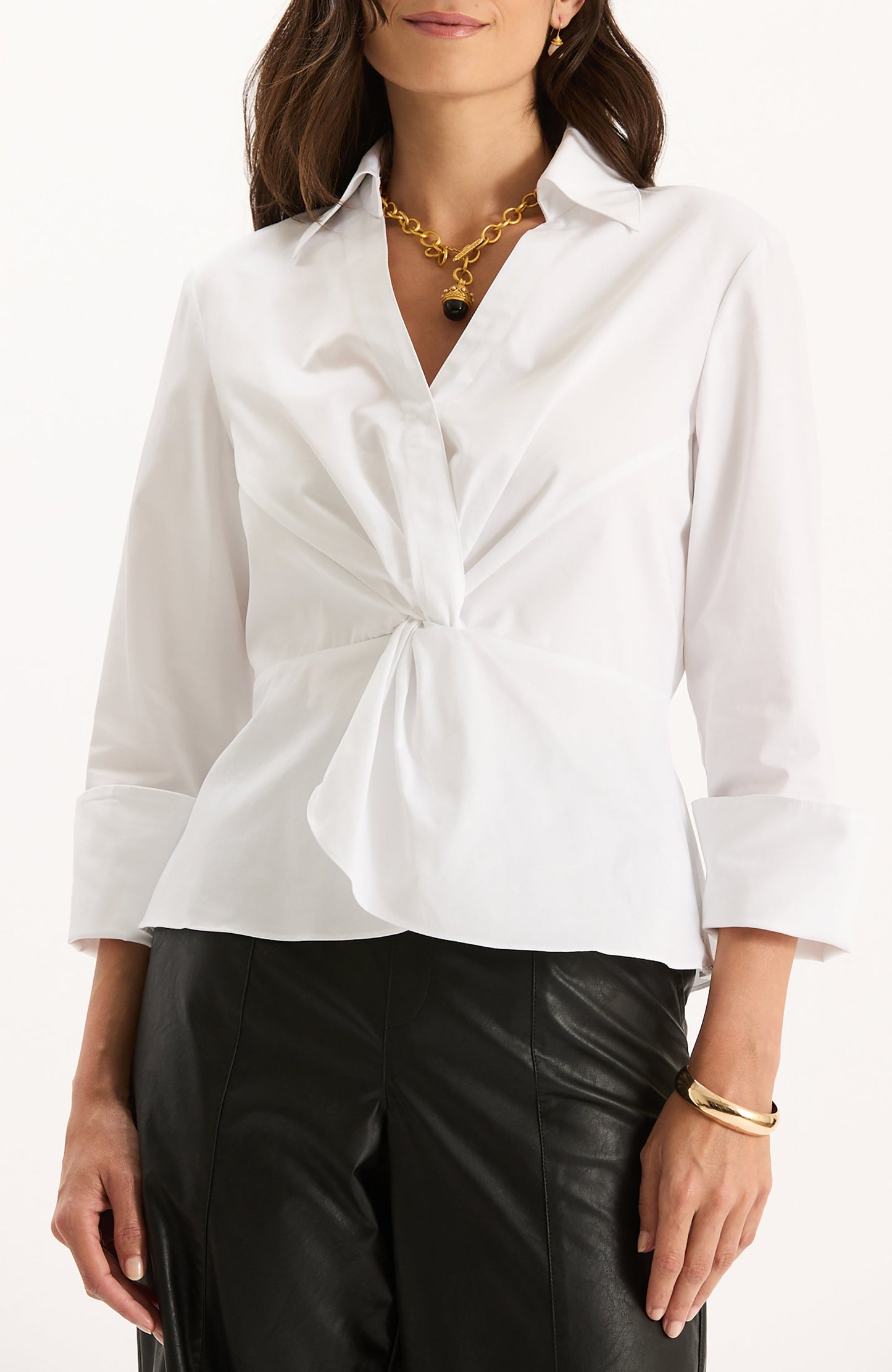 Paige Cotton Twisted Front Top