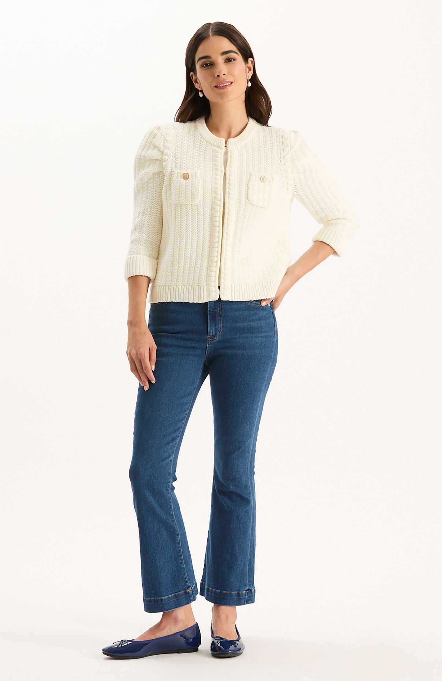 Liza Cotton Blend Knit Jacket