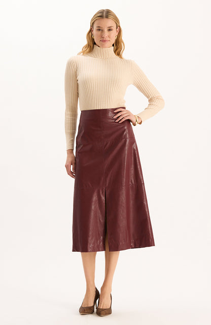 Phoebe Vegan Leather Skirt