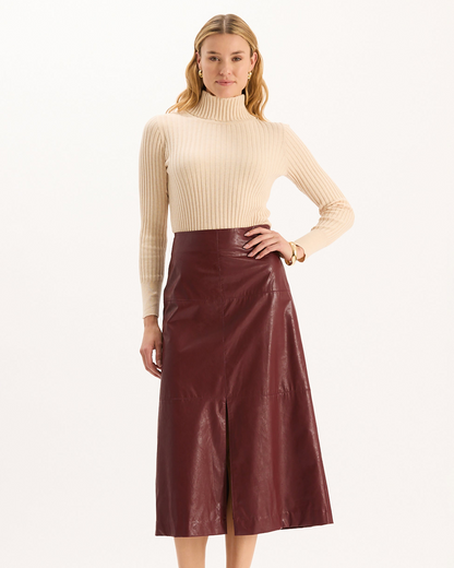 Phoebe Vegan Leather Skirt