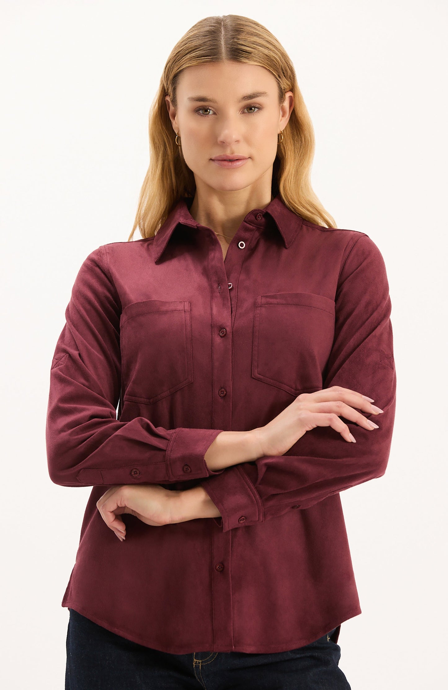 Addison Faux Suede Shirt