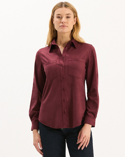 Addison Faux Suede Shirt