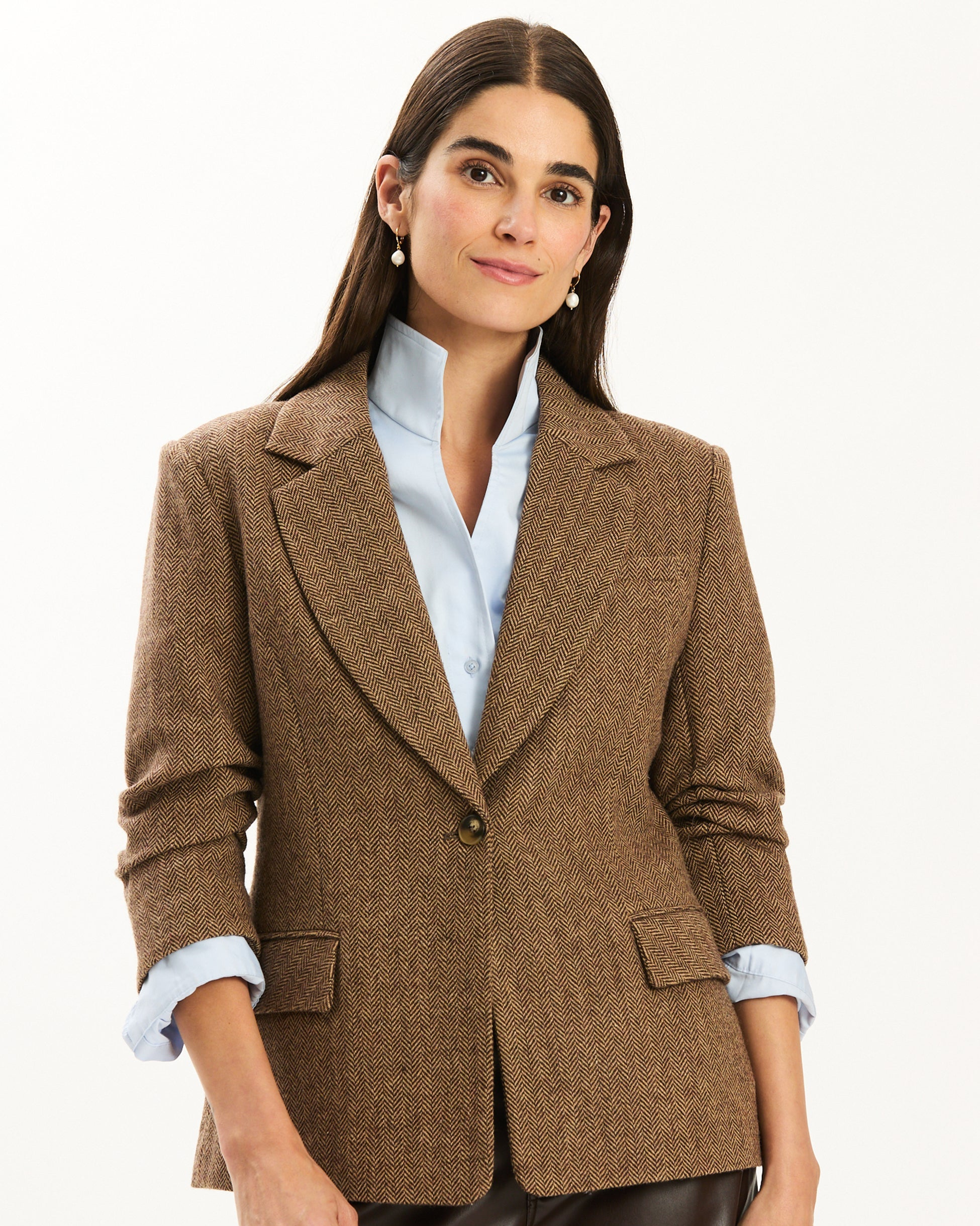 Taylor Herringbone Blazer