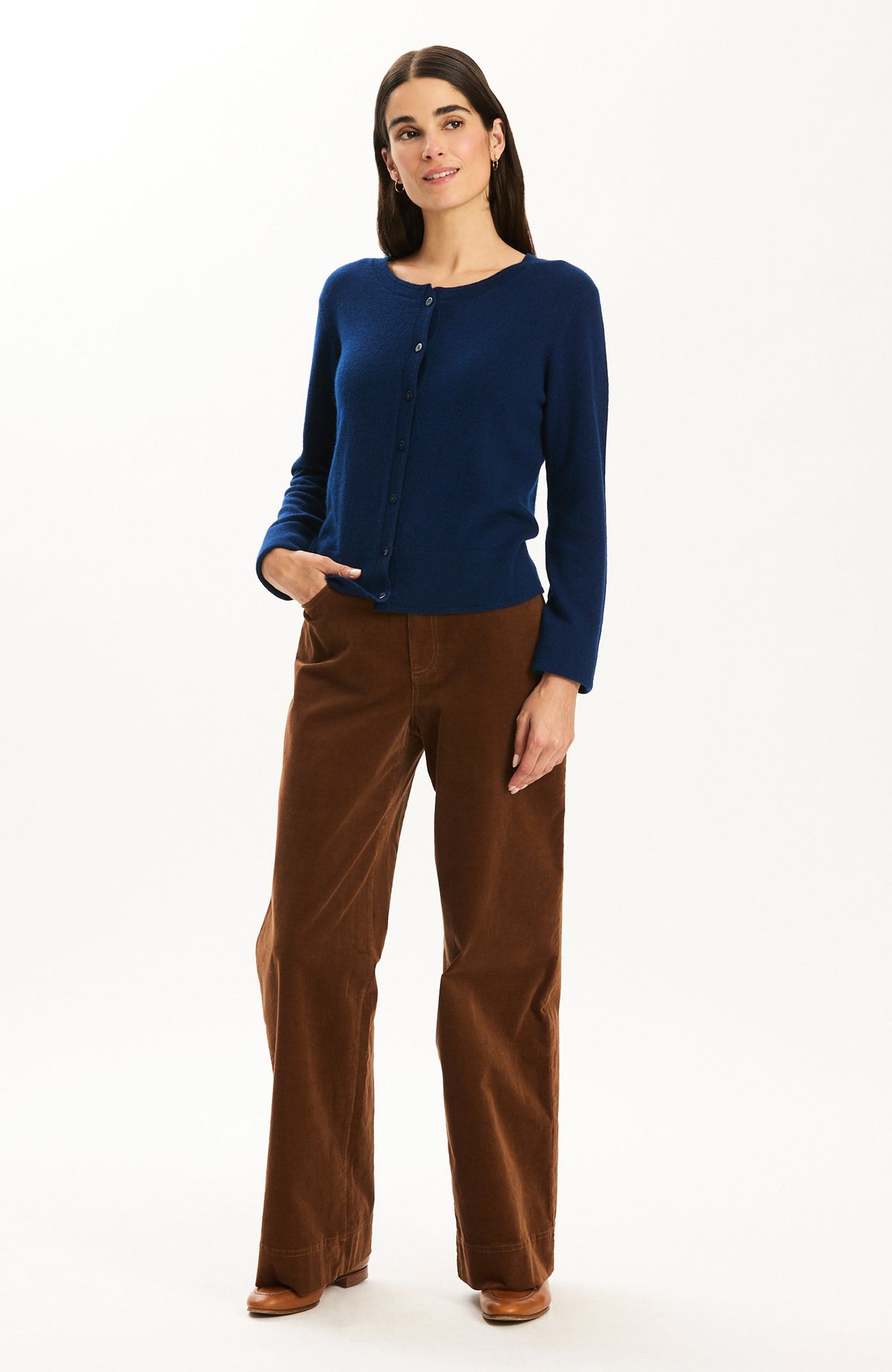 Scottie Corduroy Flare Leg Pant - Bison