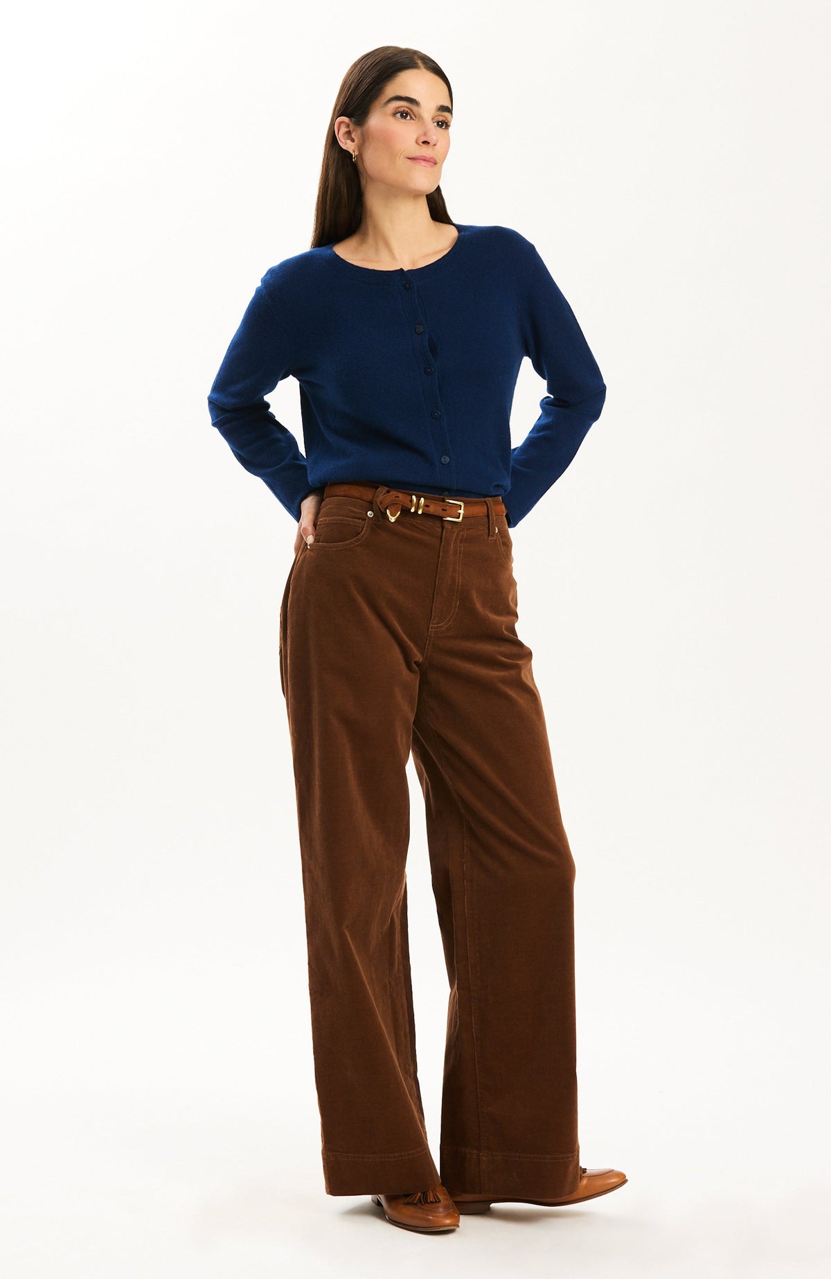 Scottie Corduroy Flare Leg Pant - Bison