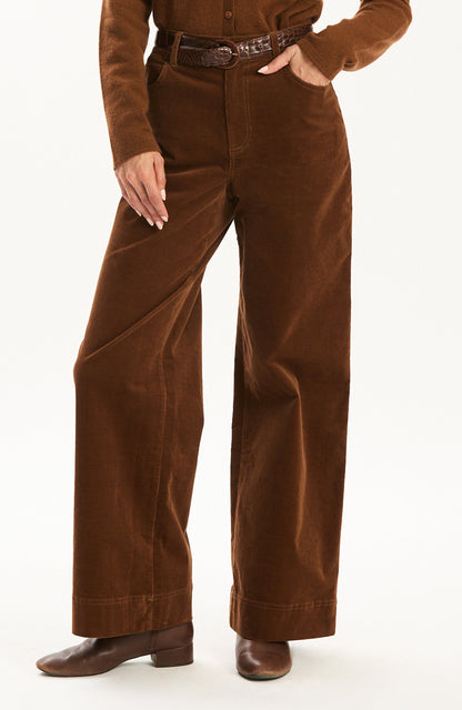 Scottie Corduroy Flare Leg Pant - Bison