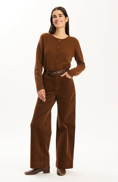 Scottie Corduroy Flare Leg Pant - Bison