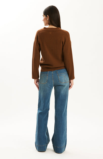 Emerson Cashmere Polo - Bison