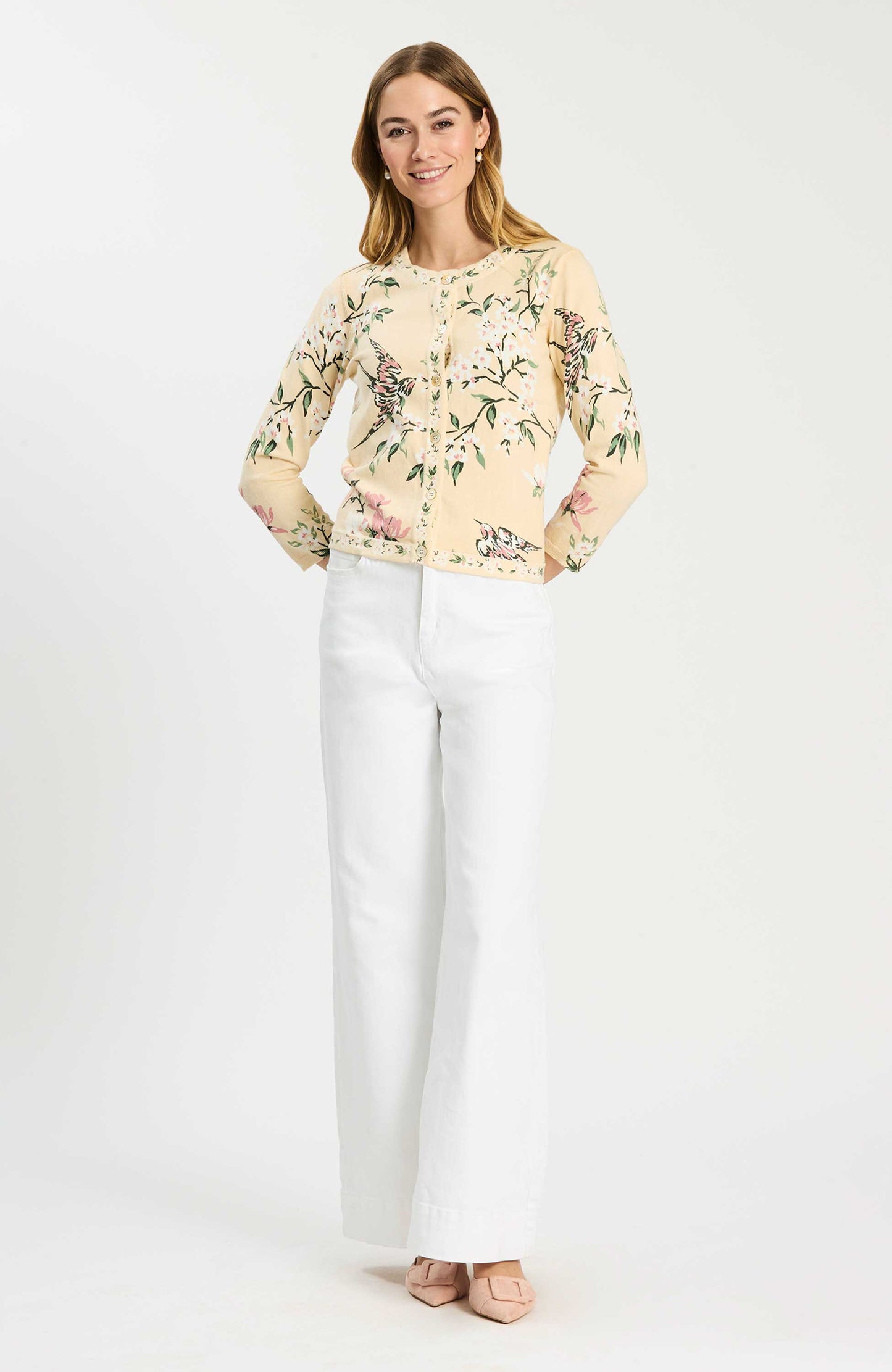 Cindy Pearl Neck Cardigan